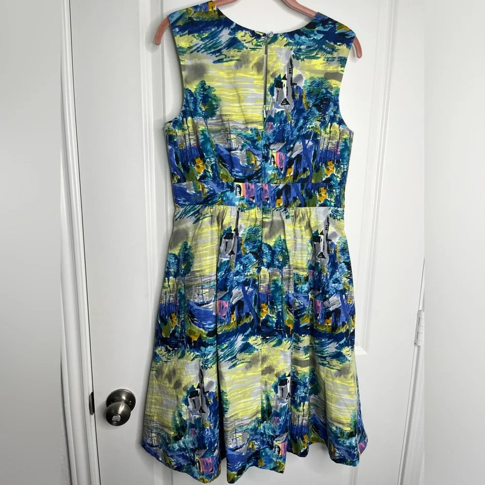 ModCloth/Emily and Fin Tuscan Landscape “Lucy” Dress Size L - Picture 5 of 14